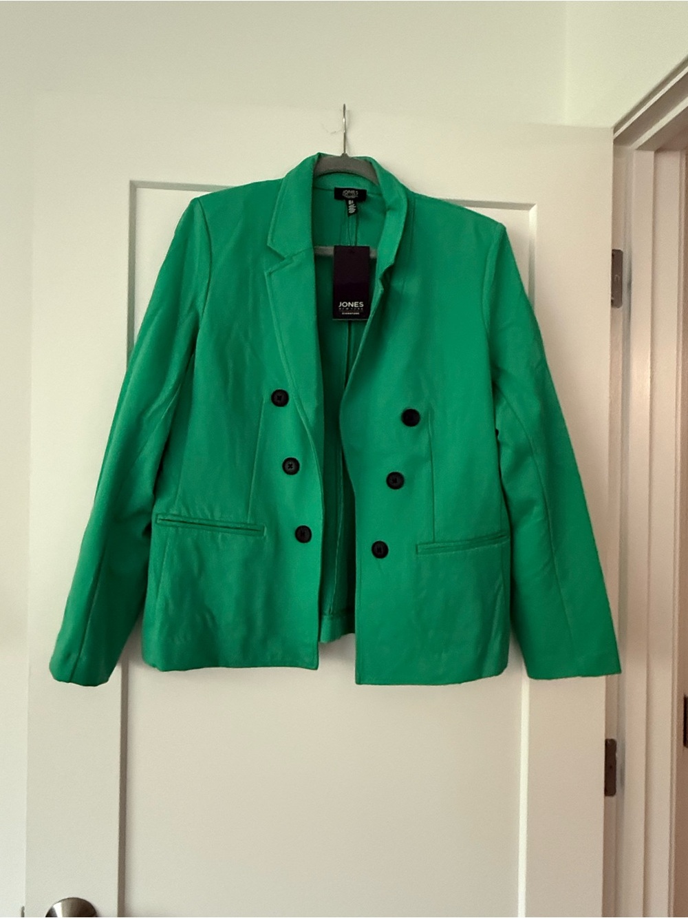 Jones New York Emerald Green Double-Breasted Blazer